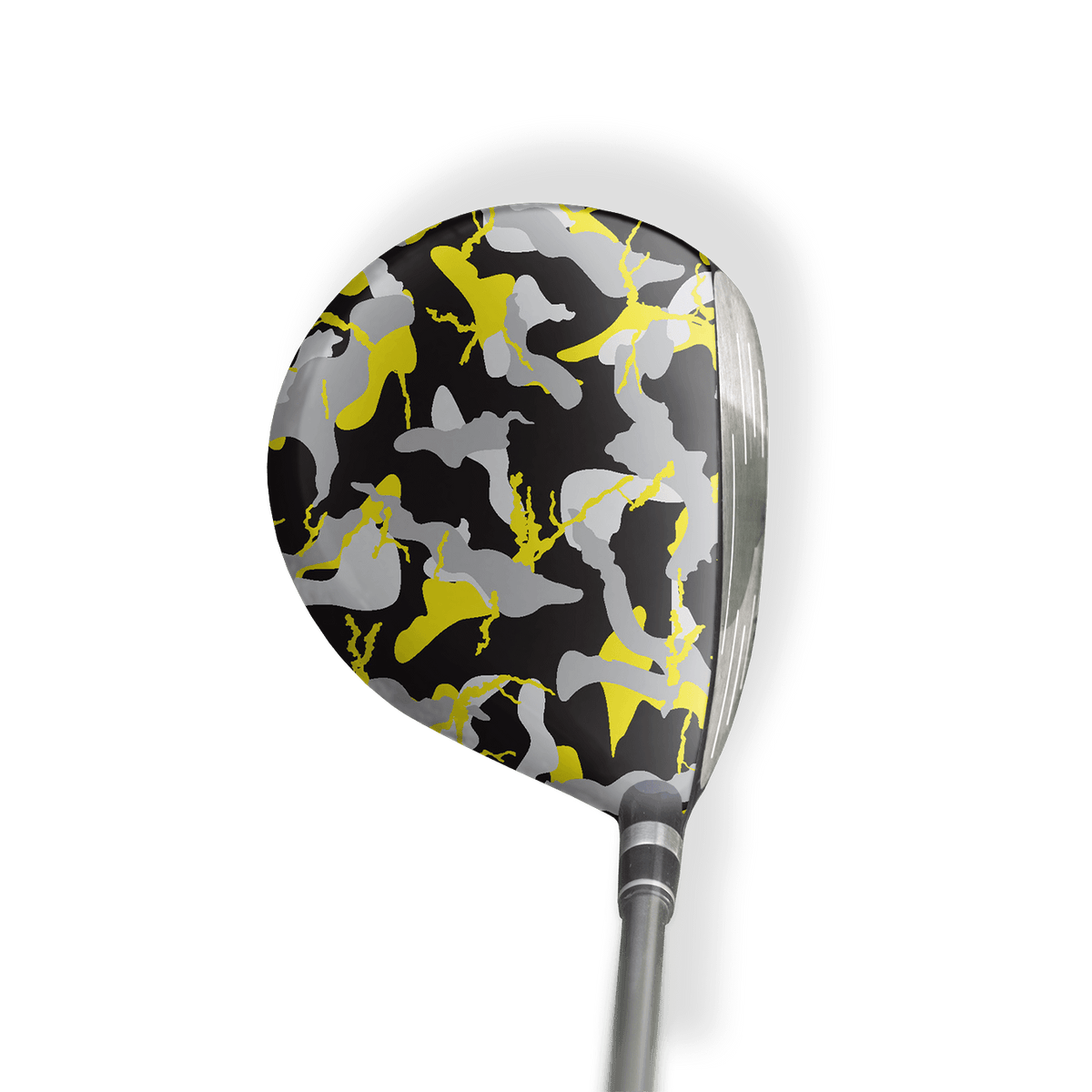 Fairway Wood / Hybrid Left Handed Ragged Yellow Tiger Vinyl Wrap Skin