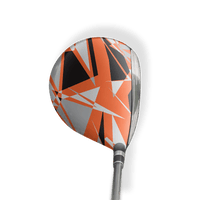 Fairway Wood / Hybrid Left Handed Sharp Orange Tiger Vinyl Wrap Skin