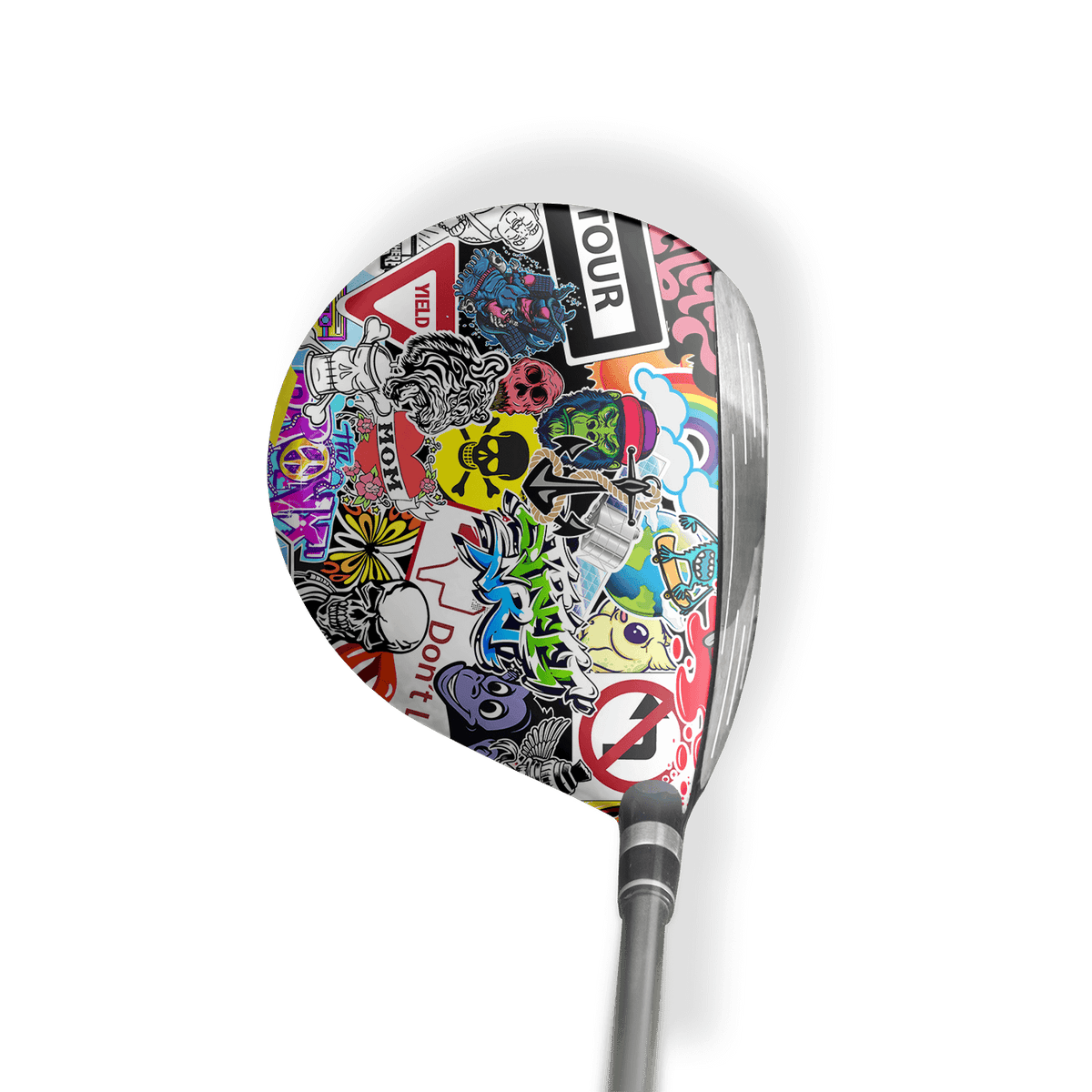 Fairway Wood / Hybrid Left Handed Sticker Bomb Color Vinyl Wrap Skin