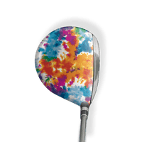 Fairway Wood / Hybrid Left Handed Tie Dye Clementine Kiss Vinyl Wrap Skin