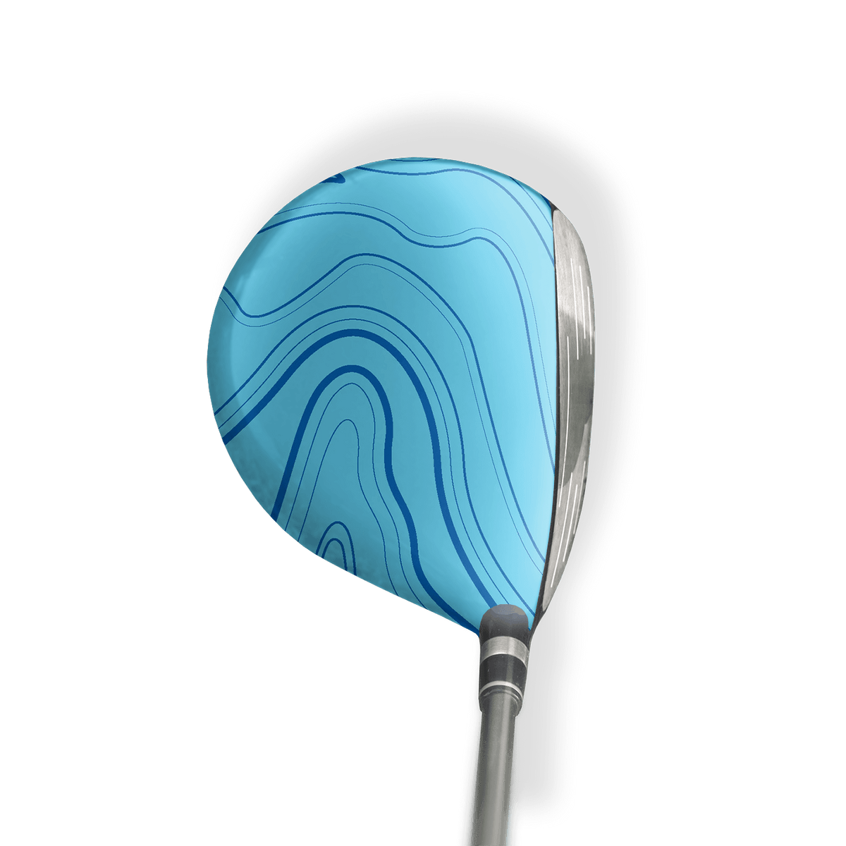 Fairway Wood / Hybrid Left Handed Topographic Blue Vinyl Wrap Skin