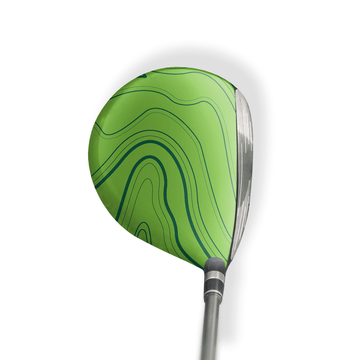 Fairway Wood / Hybrid Left Handed Topographic Green Vinyl Wrap Skin