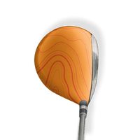 Fairway Wood / Hybrid Left Handed Topographic Orange Vinyl Wrap Skin