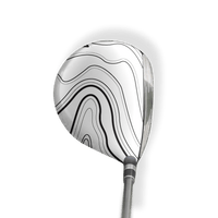 Fairway Wood / Hybrid Left Handed Topographic White Vinyl Wrap Skin