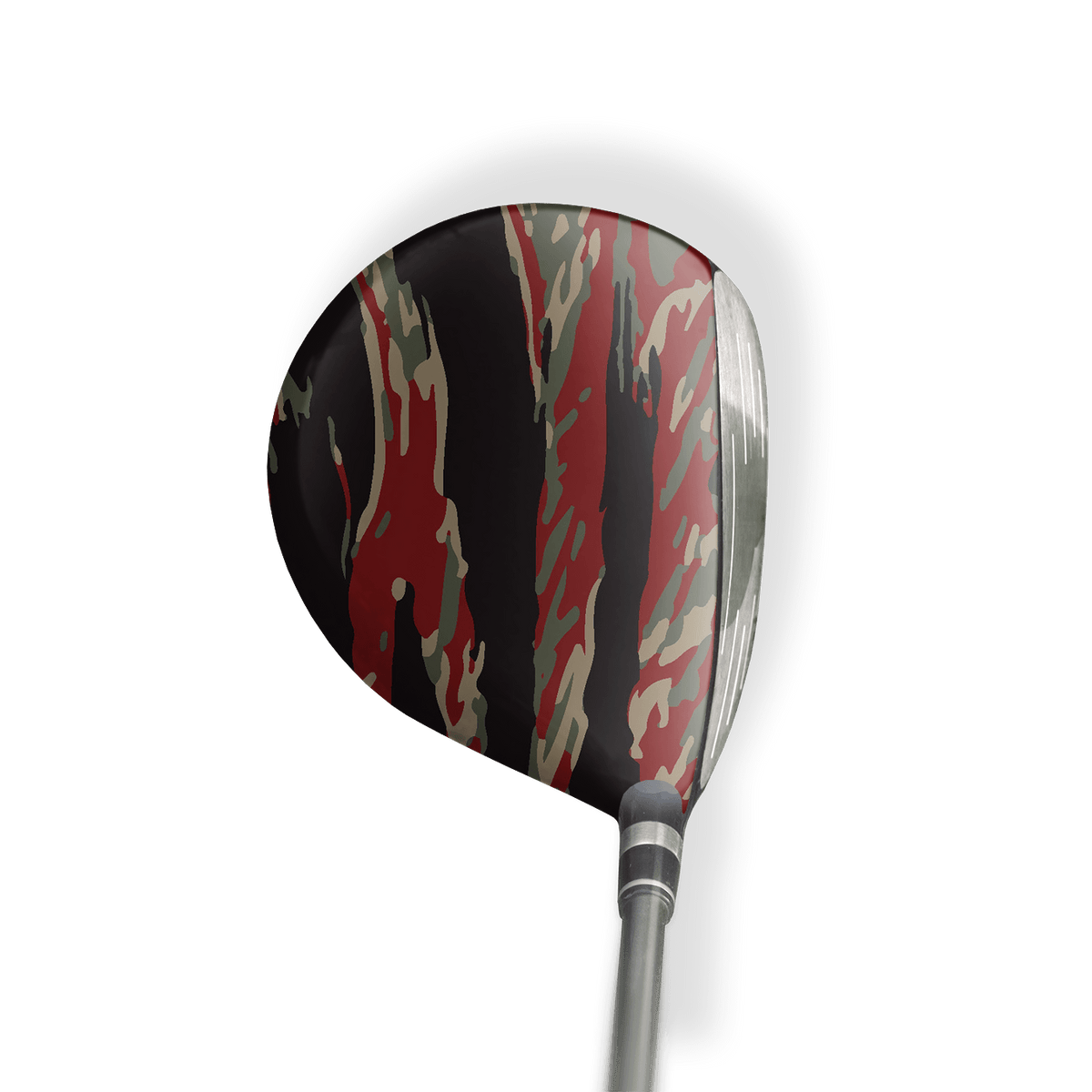 Fairway Wood / Hybrid Left Handed Vietnam Tiger Stripe Militant Red Vinyl Wrap Skin