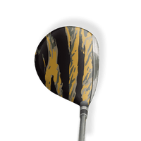 Fairway Wood / Hybrid Left Handed Vietnam Tiger Stripe Militant Yellow Vinyl Wrap Skin