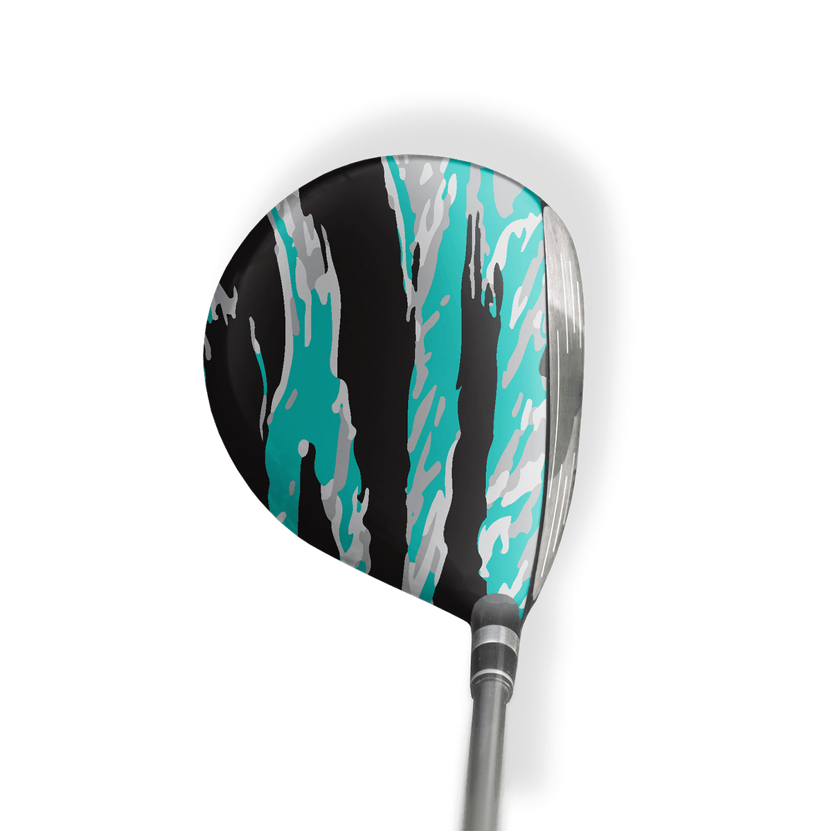 Fairway Wood / Hybrid Left Handed Vietnam Tiger Stripe Tiffany Blue Tiger Vinyl Wrap Skin