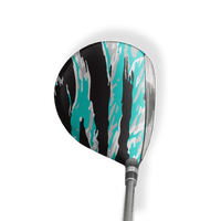 Fairway Wood / Hybrid Left Handed Vietnam Tiger Stripe Tiffany Blue Tiger Vinyl Wrap Skin