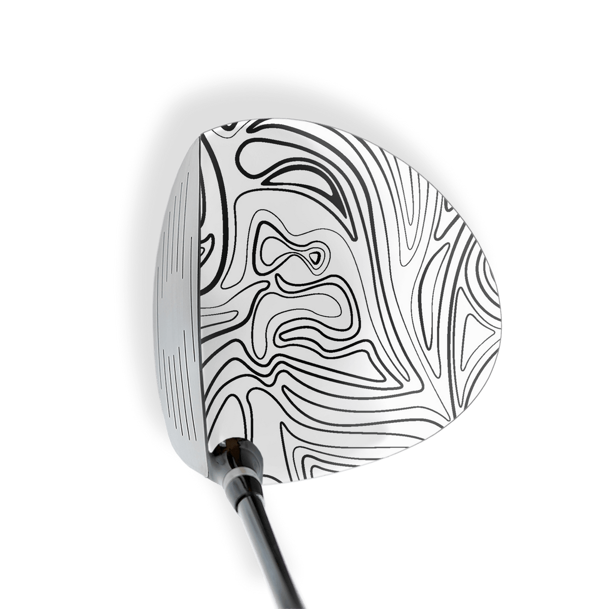 Driver Right Handed Damascus White Vinyl Wrap Skin