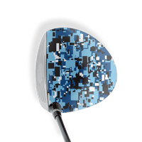 Driver Right Handed Digital Baby Blue Vinyl Wrap Skin
