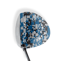 Driver Right Handed Digital Blue Tiger Vinyl Wrap Skin