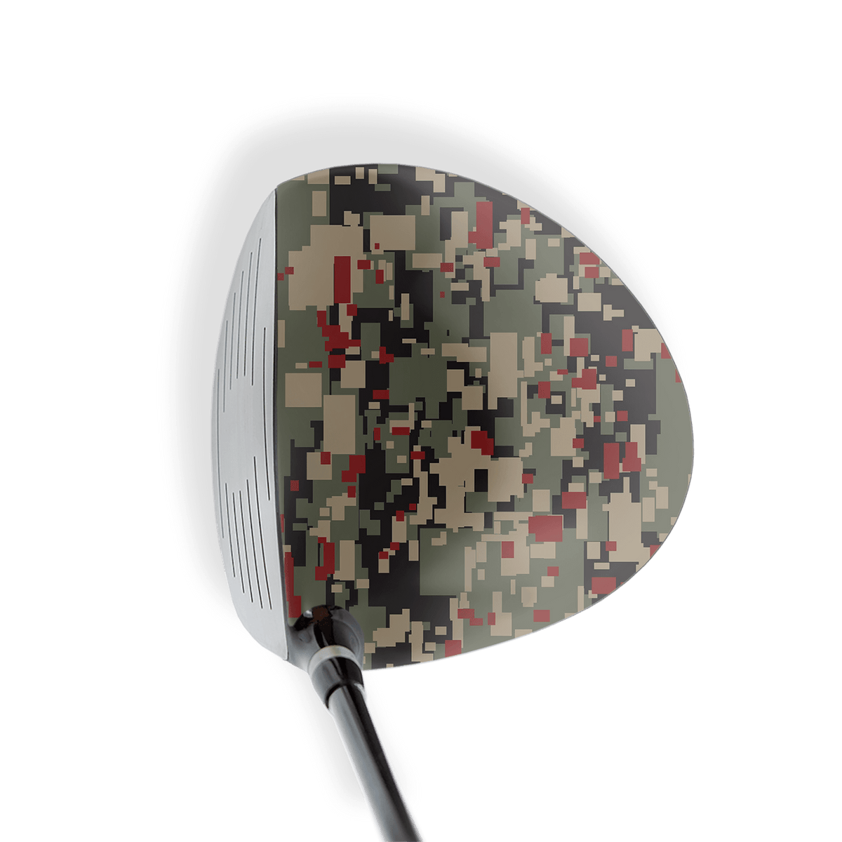 Driver Right Handed Digital Militant Red Vinyl Wrap Skin