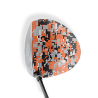 Driver Right Handed Digital Orange Tiger Vinyl Wrap Skin