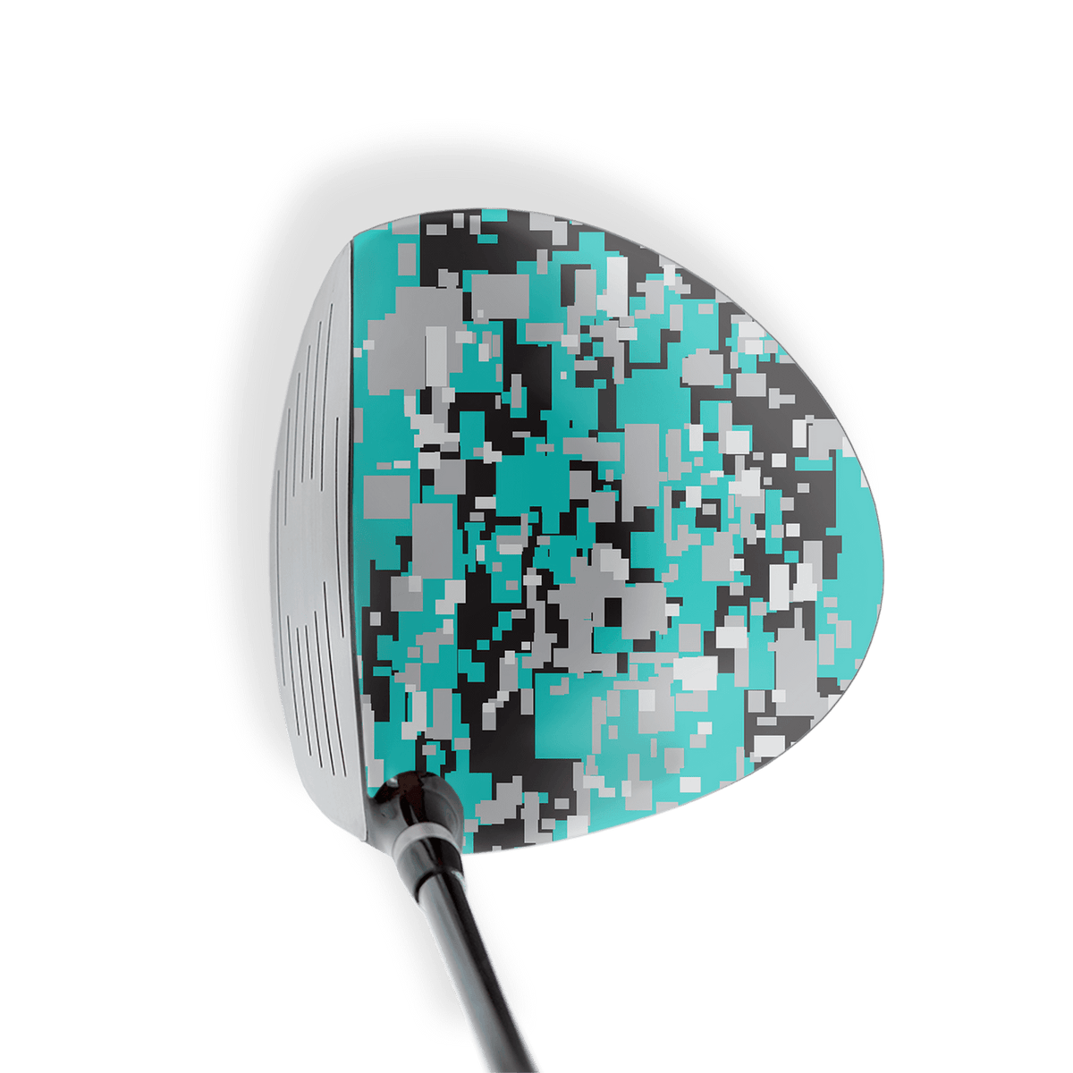 Driver Right Handed Digital Tiffany Blue Tiger Vinyl Wrap Skin