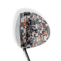 Driver Right Handed Digital Urban Orange Vinyl Wrap Skin