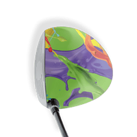 Driver Right Handed Paint Splatter Green Vinyl Wrap Skin
