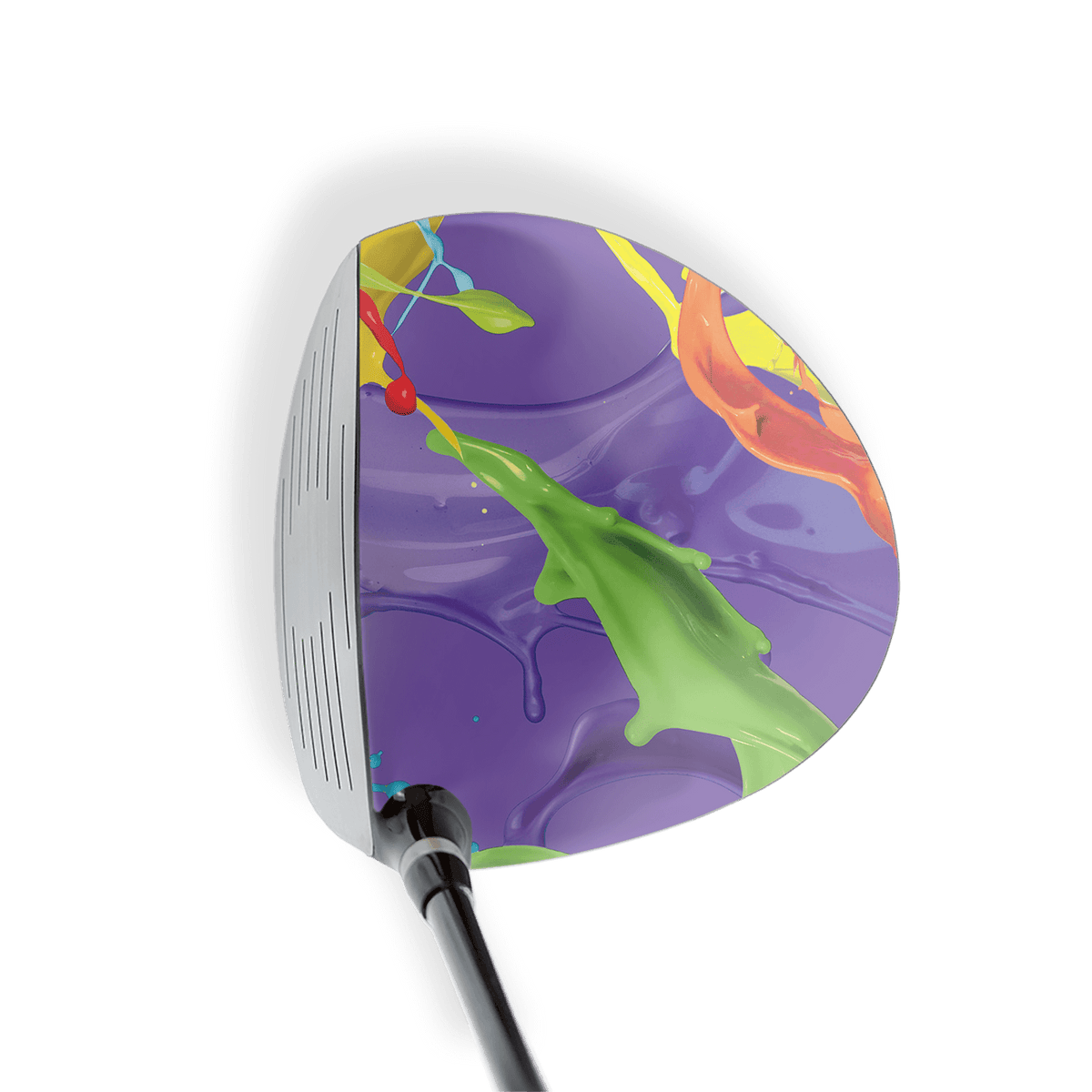 Driver Right Handed Paint Splatter Purple Vinyl Wrap Skin