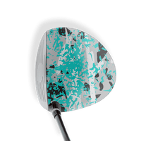 Driver Right Handed Party Popper Tiffany Blue Tiger Vinyl Wrap Skin