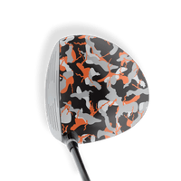 Driver Right Handed Ragged Orange Tiger Vinyl Wrap Skin