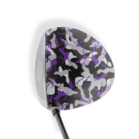 Driver Right Handed Ragged Purple Tiger Vinyl Wrap Skin