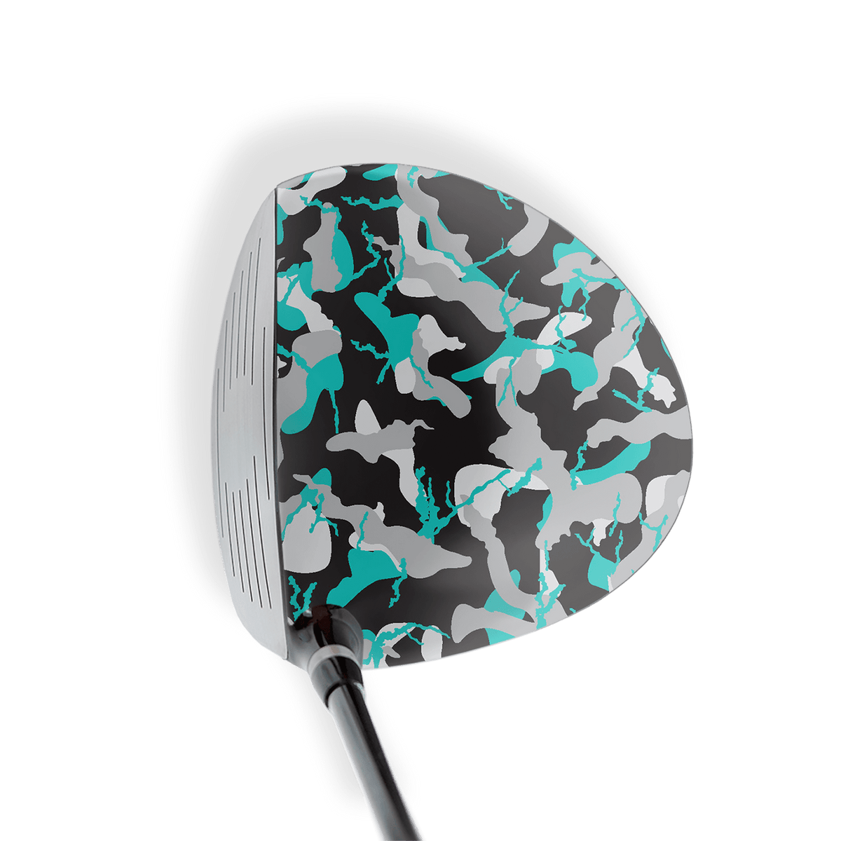 Driver Right Handed Ragged Tiffany Blue Tiger Vinyl Wrap Skin