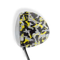 Driver Right Handed Ragged Yellow Tiger Vinyl Wrap Skin