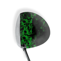 Driver Right Handed Skull Green Vinyl Wrap Skin
