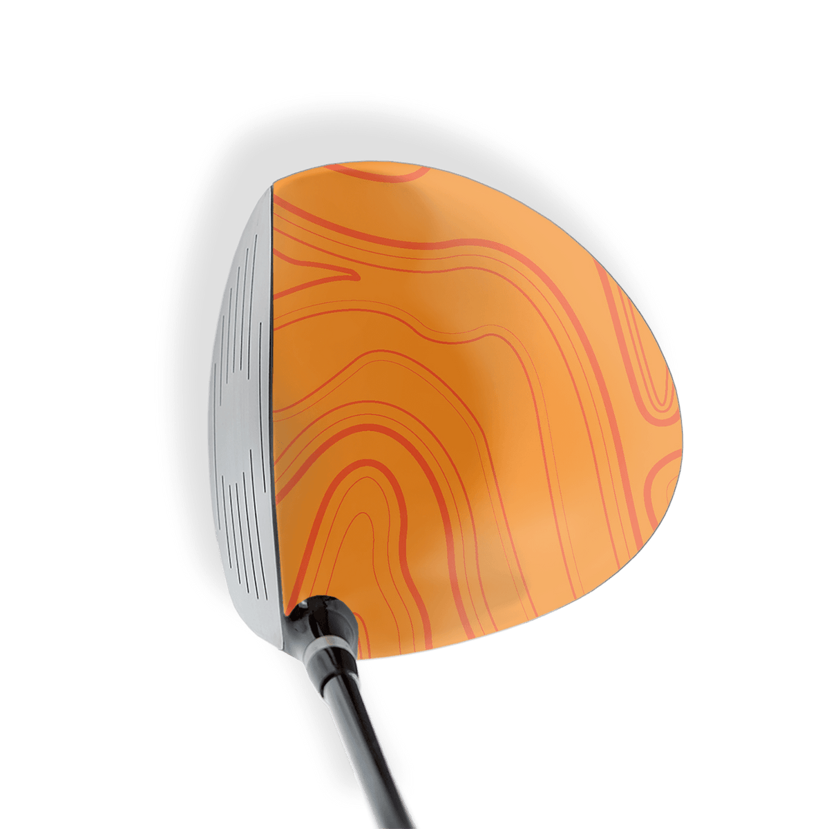 Driver Right Handed Topographic Orange Vinyl Wrap Skin
