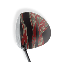 Driver Right Handed Vietnam Tiger Stripe Militant Red Vinyl Wrap Skin