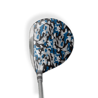 Fairway Wood / Hybrid Right Handed Classic Blue Tiger Vinyl Wrap Skin