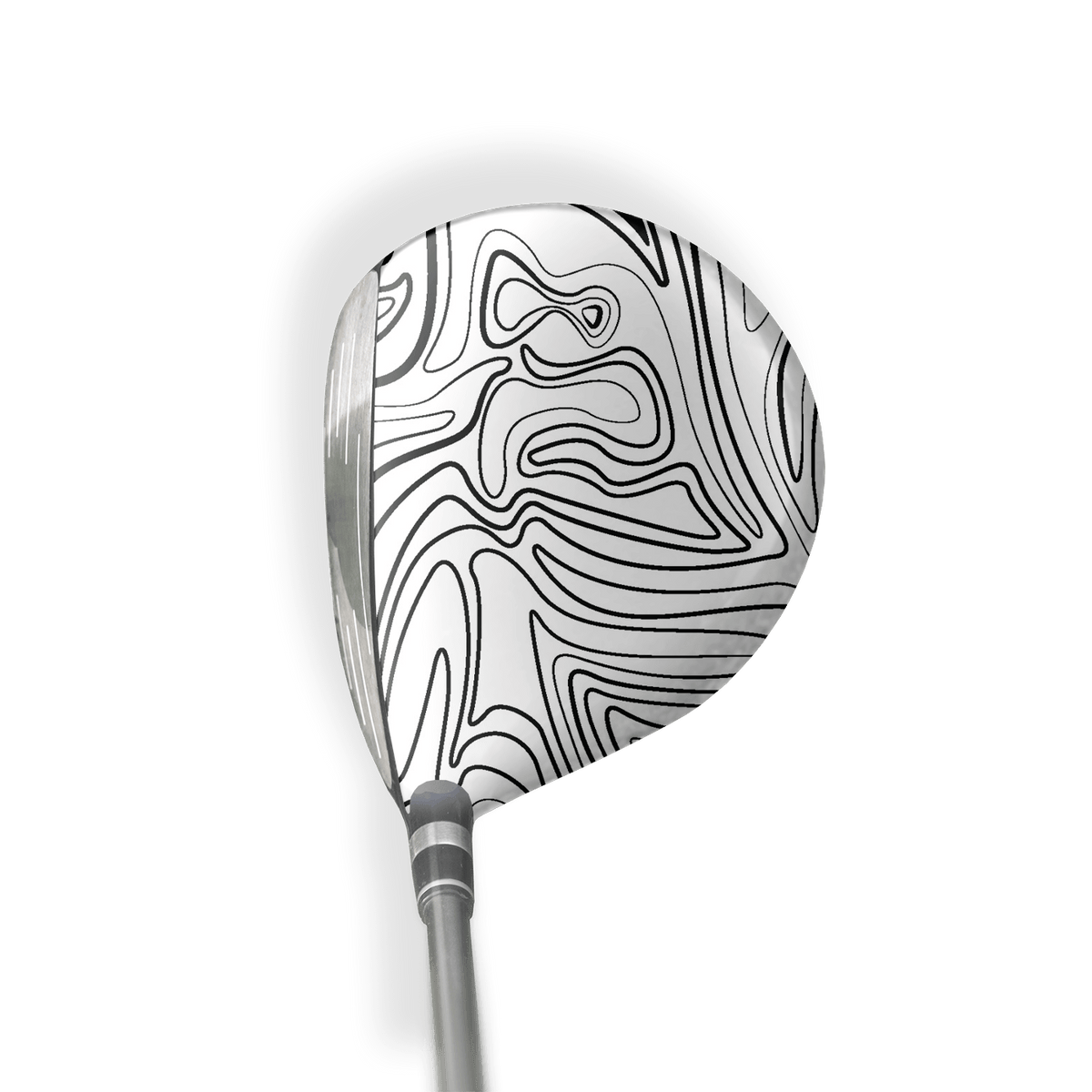 Fairway Wood / Hybrid Right Handed Damascus White Vinyl Wrap Skin