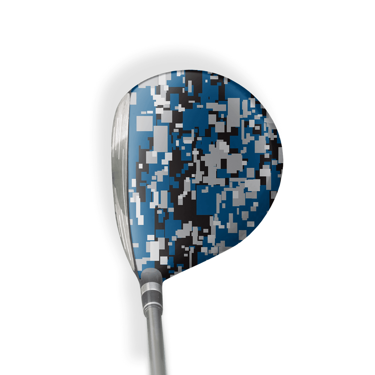 Fairway Wood / Hybrid Right Handed Digital Blue Tiger Vinyl Wrap Skin