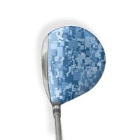 Fairway Wood / Hybrid Right Handed Digital Cool Blue Vinyl Wrap Skin