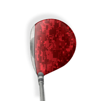 Fairway Wood / Hybrid Right Handed Digital Elite Red Vinyl Wrap Skin