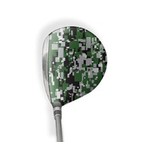 Fairway Wood / Hybrid Right Handed Digital Green Tiger Vinyl Wrap Skin