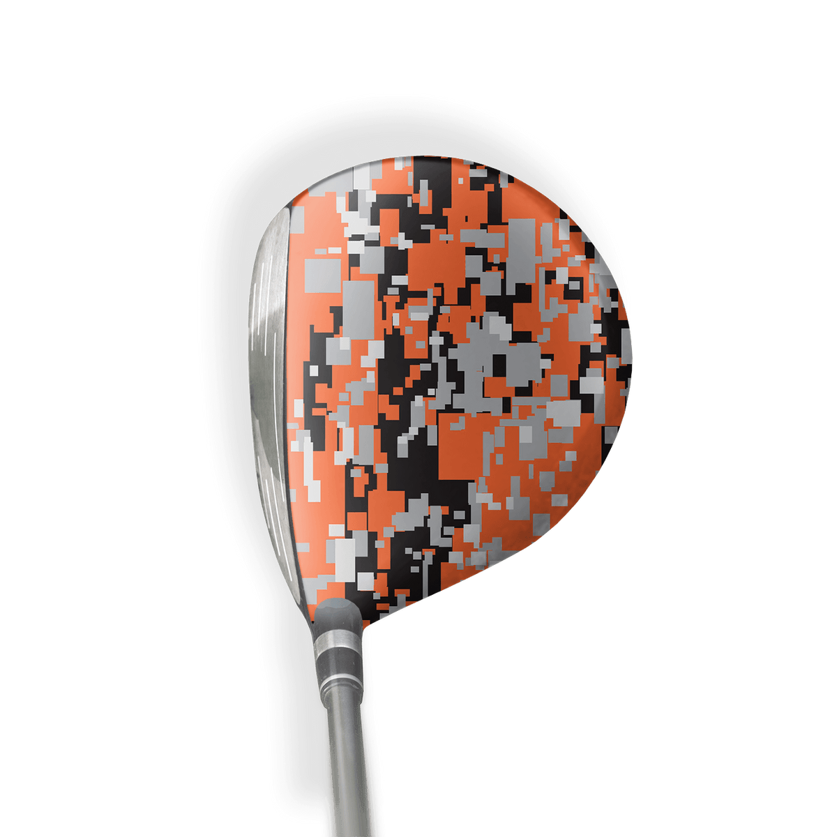 Fairway Wood / Hybrid Right Handed Digital Orange Tiger Vinyl Wrap Skin