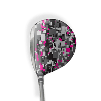 Fairway Wood / Hybrid Right Handed Digital Urban Magenta Vinyl Wrap Skin