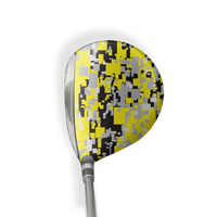 Fairway Wood / Hybrid Right Handed Digital Yellow Tiger Vinyl Wrap Skin