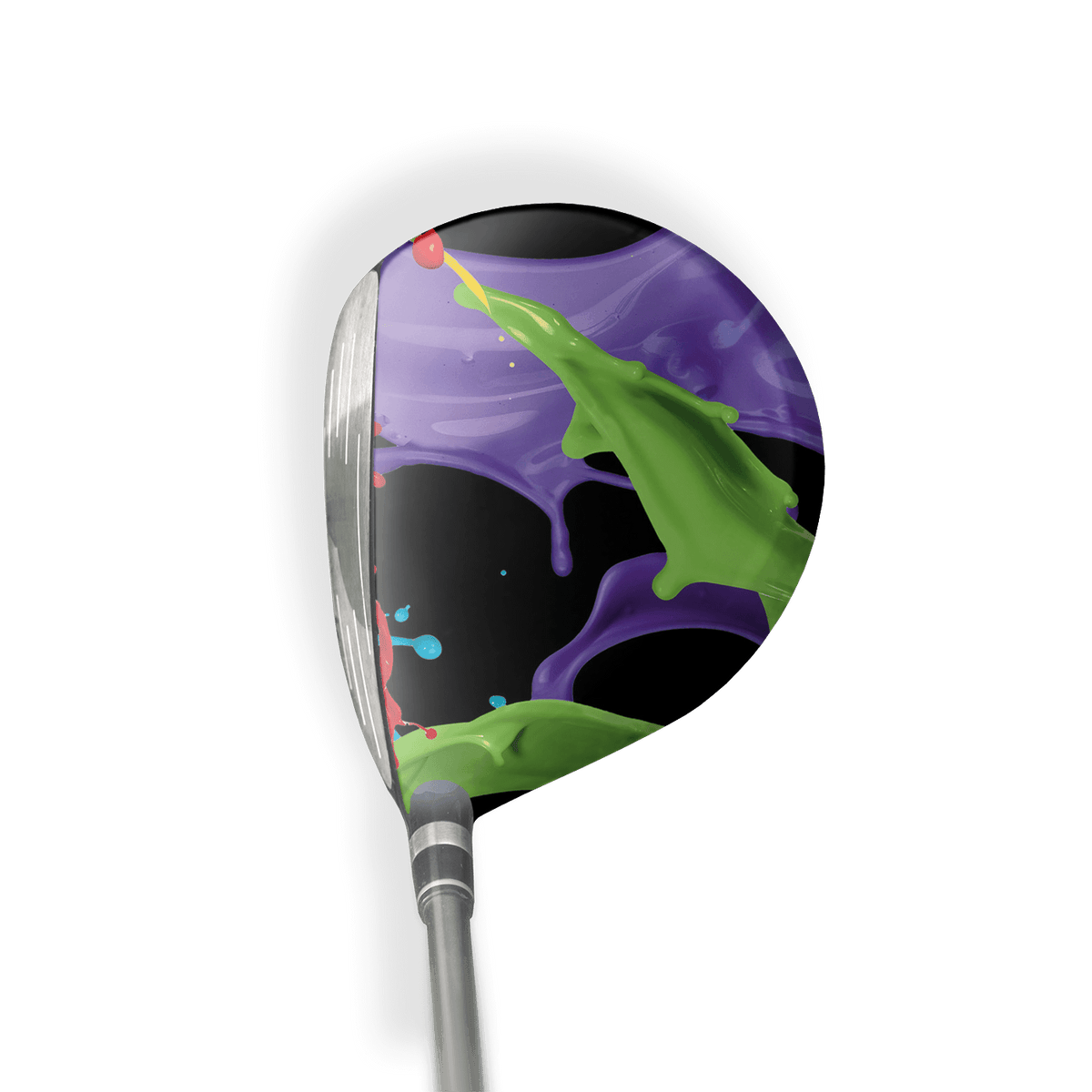 Fairway Wood / Hybrid Right Handed Paint Splatter Black Vinyl Wrap Skin
