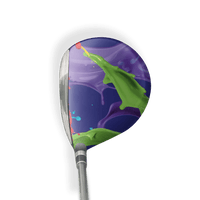 Fairway Wood / Hybrid Right Handed Paint Splatter Blue Vinyl Wrap Skin