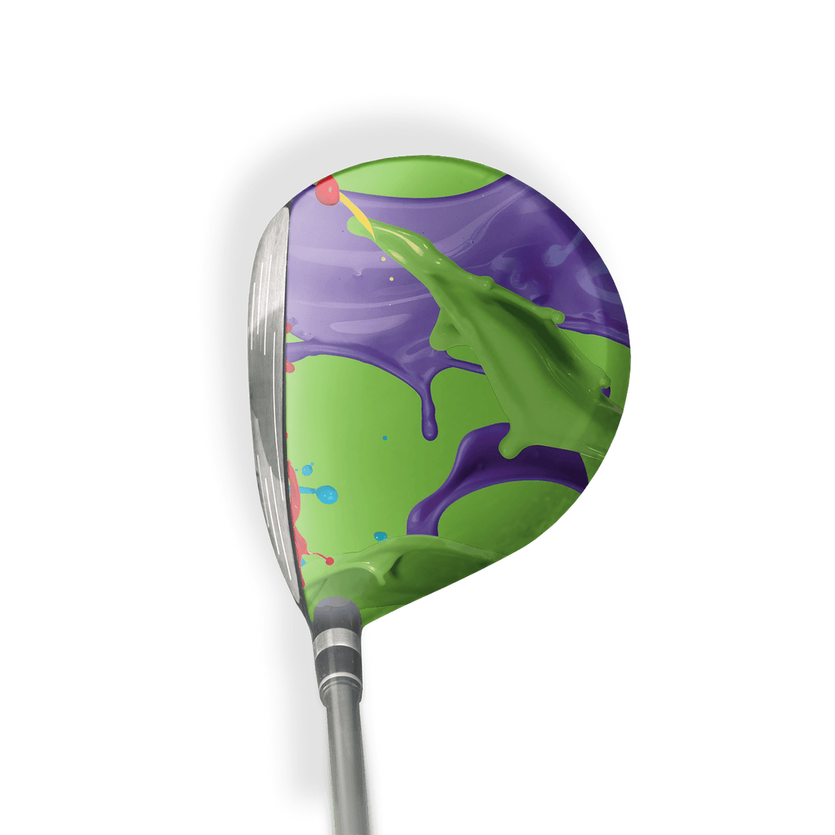 Fairway Wood / Hybrid Right Handed Paint Splatter Green Vinyl Wrap Skin
