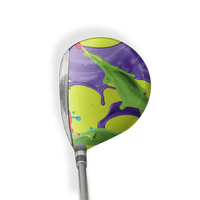 Fairway Wood / Hybrid Right Handed Paint Splatter Lime Vinyl Wrap Skin