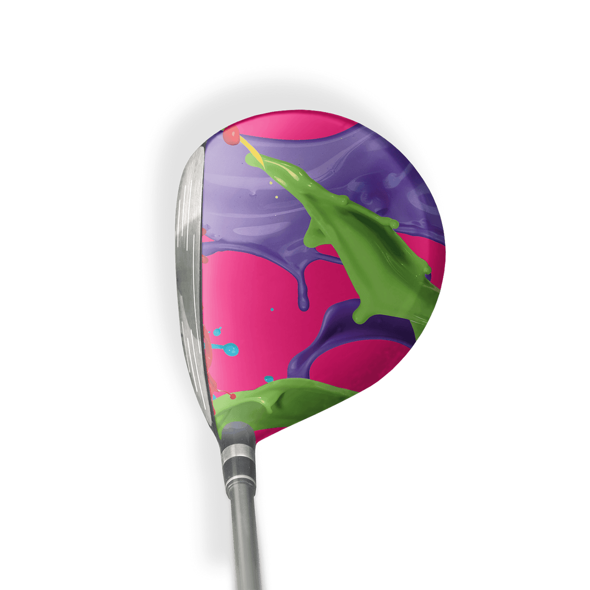 Fairway Wood / Hybrid Right Handed Paint Splatter Magenta Vinyl Wrap Skin