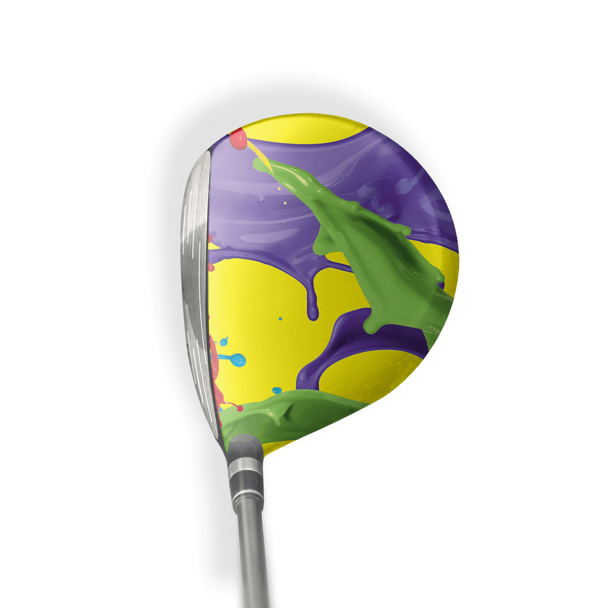 Fairway Wood / Hybrid Right Handed Paint Splatter Yellow Vinyl Wrap Skin
