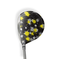 Fairway Wood / Hybrid Right Handed Paintball Yellow Tiger Vinyl Wrap Skin