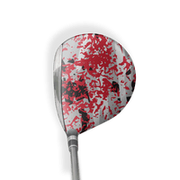 Fairway Wood / Hybrid Right Handed Party Popper Red Tiger Vinyl Wrap Skin