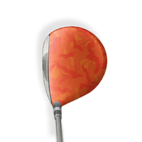 Fairway Wood / Hybrid Right Handed Ragged Elite Orange Vinyl Wrap Skin