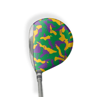 Fairway Wood / Hybrid Right Handed Ragged Mardi Gras Vinyl Wrap Skin