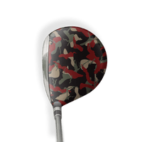 Fairway Wood / Hybrid Right Handed Ragged Militant Red Vinyl Wrap Skin