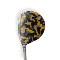 Fairway Wood / Hybrid Right Handed Ragged Militant Yellow Vinyl Wrap Skin